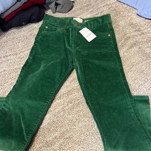 New never worn jcrew hunter green cordoury pants